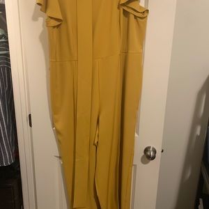 Plus size Mustard yellow romper (22)